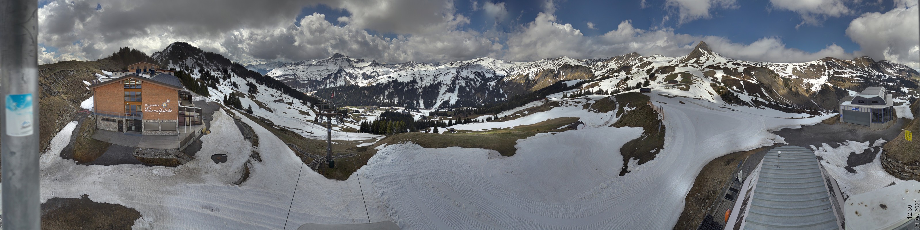 Archiv Foto Panorama Webcam Damüls an der Elsenalpstube