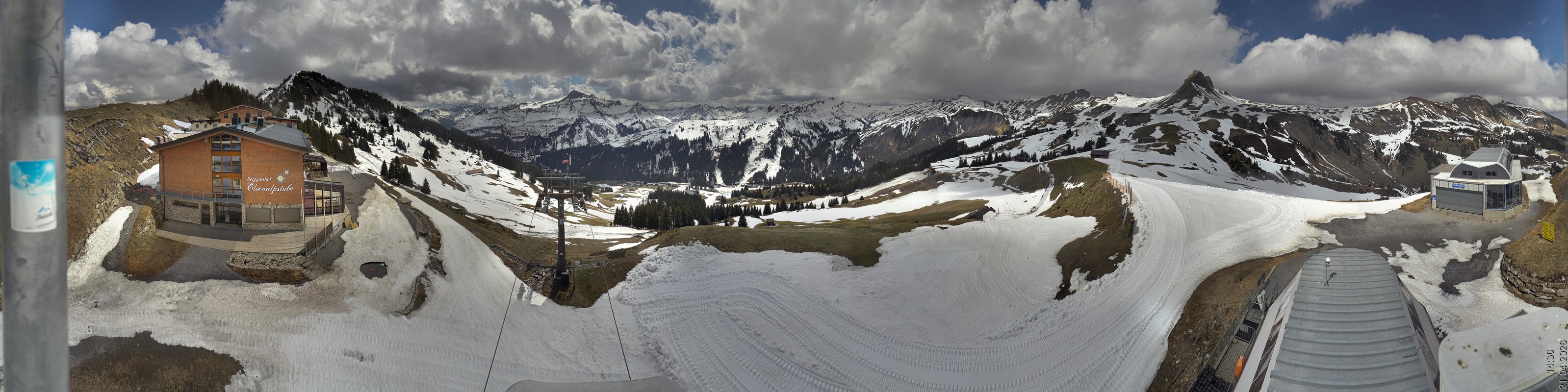 Archiv Foto Panorama Webcam Damüls an der Elsenalpstube