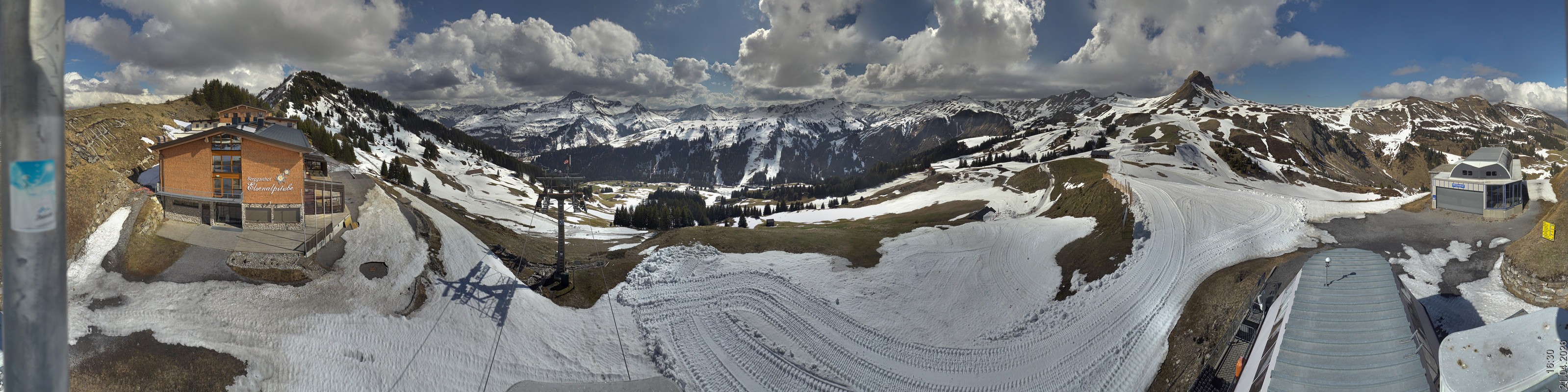 Archiv Foto Panorama Webcam Damüls an der Elsenalpstube