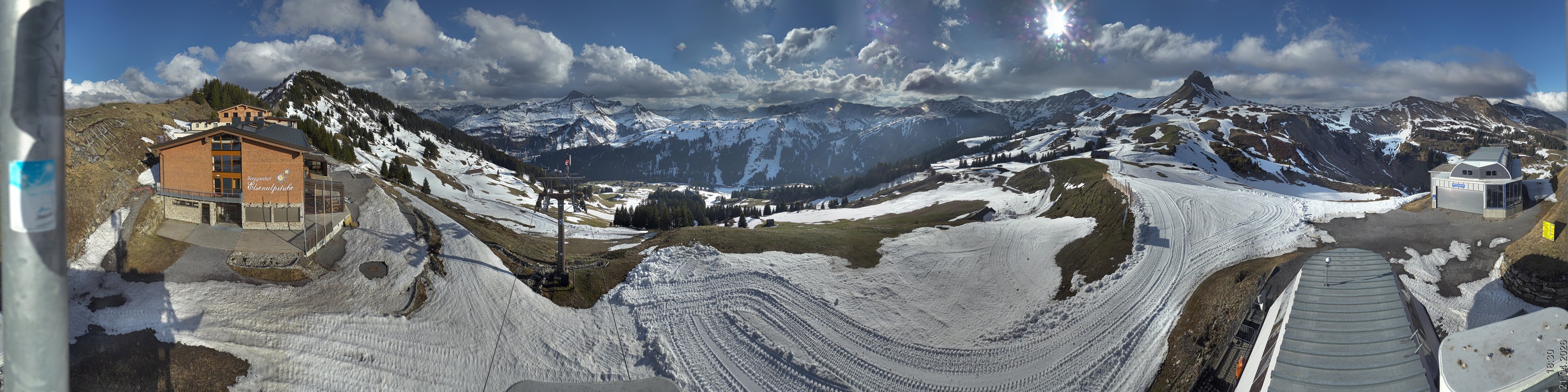Archiv Foto Panorama Webcam Damüls an der Elsenalpstube