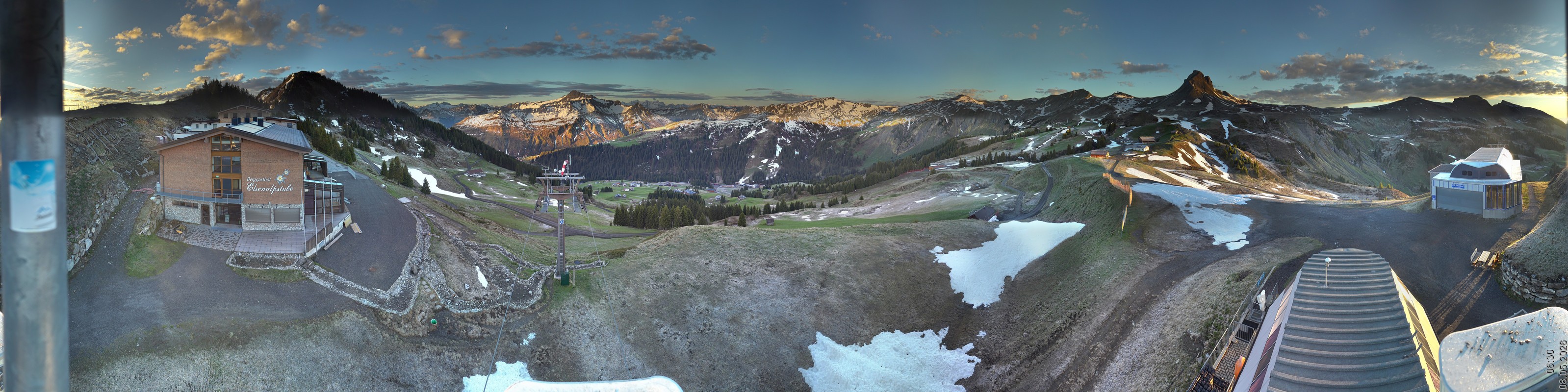 Archiv Foto Panorama Webcam Damüls an der Elsenalpstube