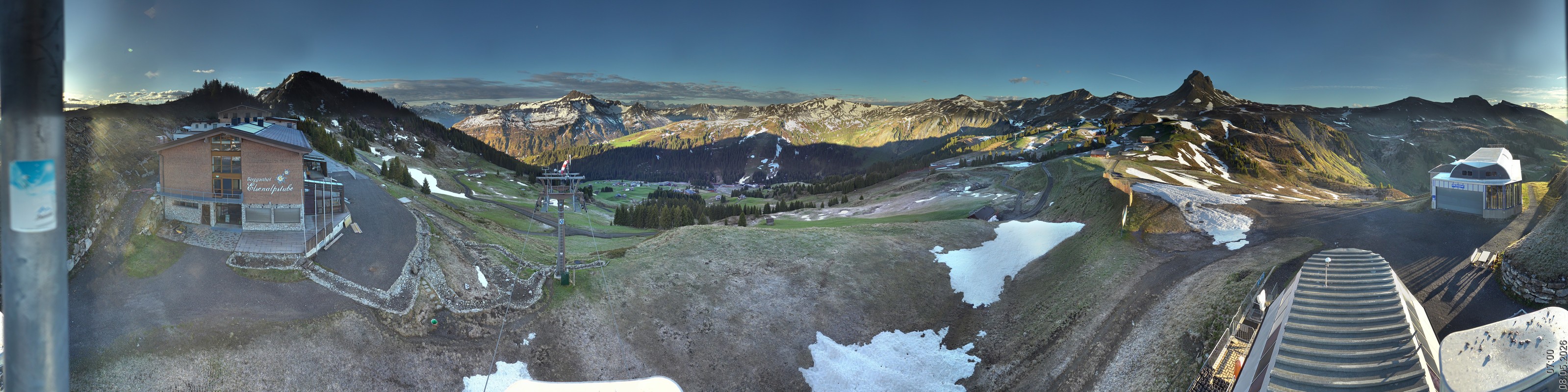 Archiv Foto Panorama Webcam Damüls an der Elsenalpstube