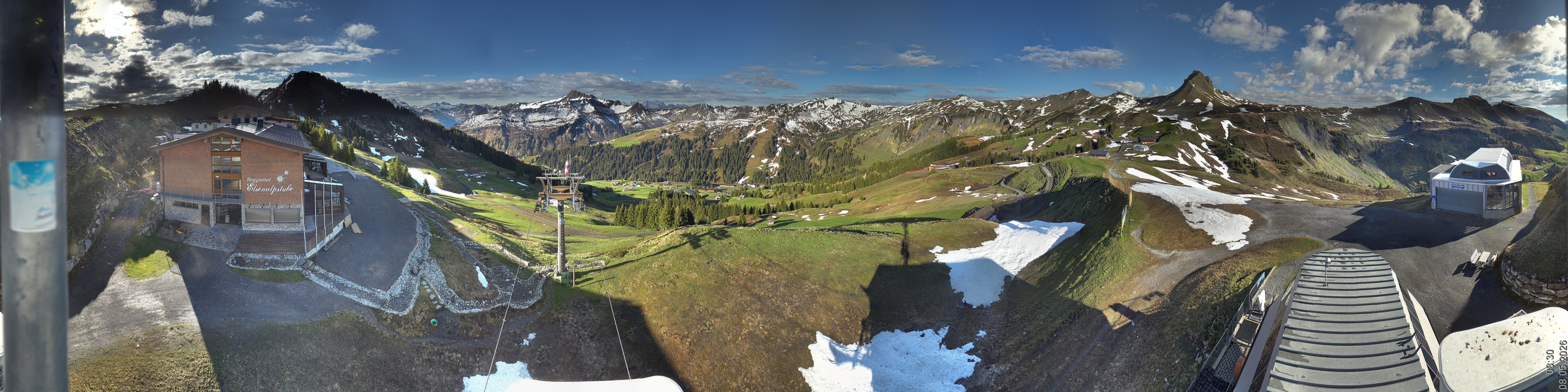 Archiv Foto Panorama Webcam Damüls an der Elsenalpstube
