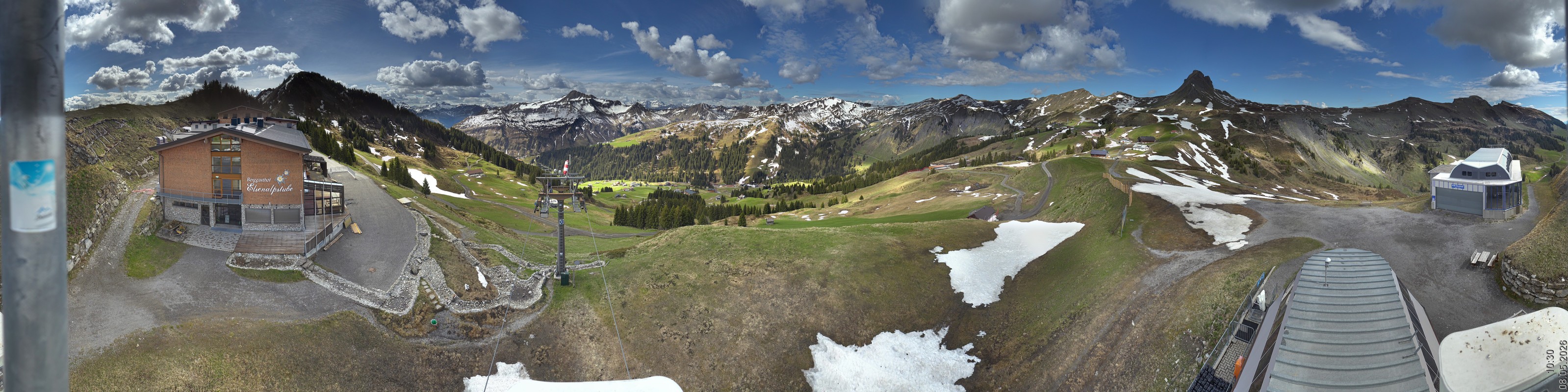 Archiv Foto Panorama Webcam Damüls an der Elsenalpstube