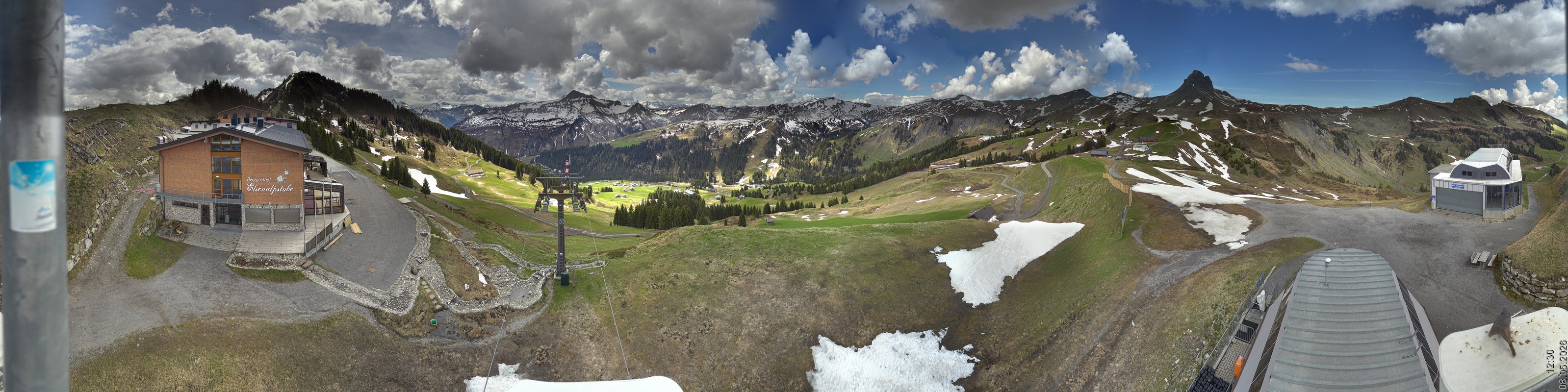 Archiv Foto Panorama Webcam Damüls an der Elsenalpstube