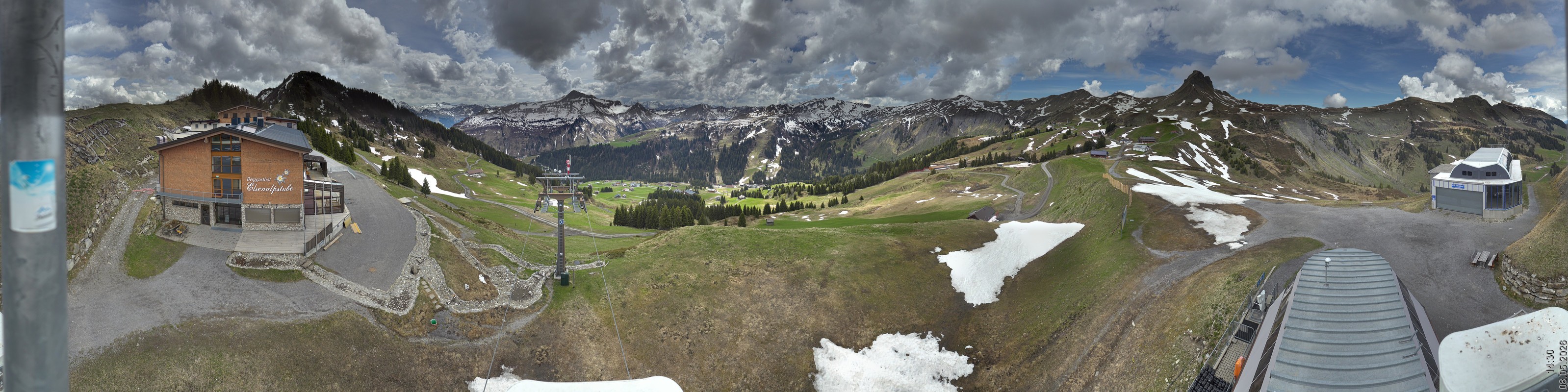 Archiv Foto Panorama Webcam Damüls an der Elsenalpstube