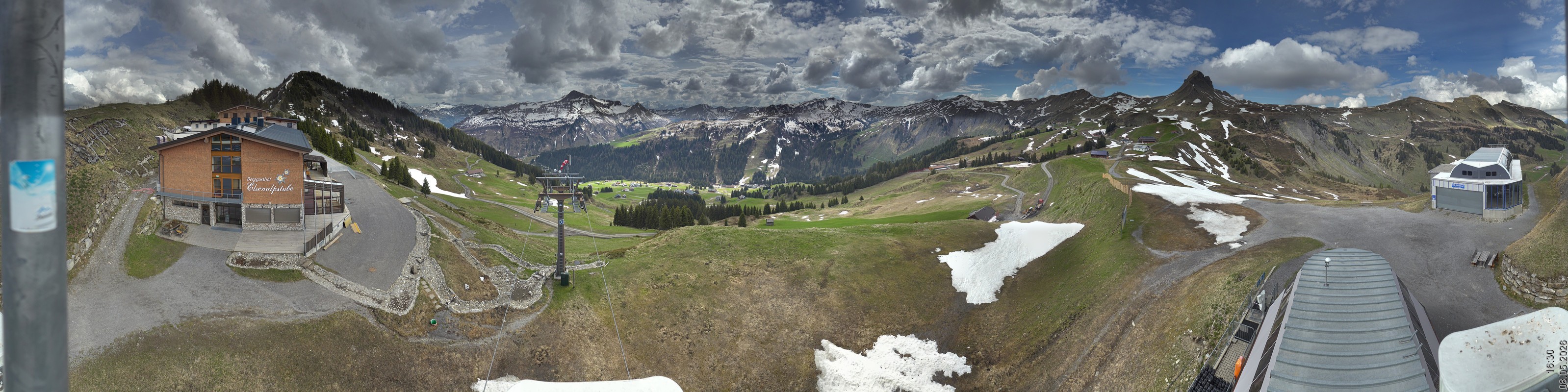 Archiv Foto Panorama Webcam Damüls an der Elsenalpstube