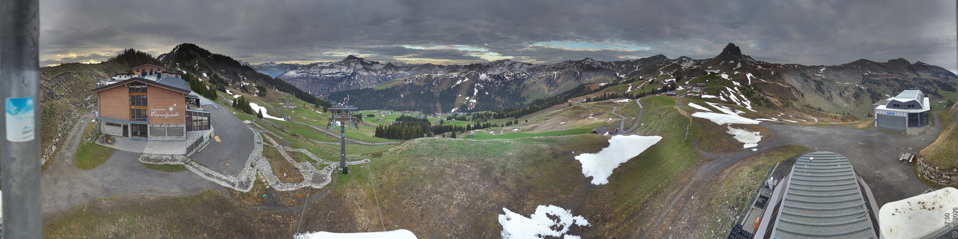 Archiv Foto Panorama Webcam Damüls an der Elsenalpstube