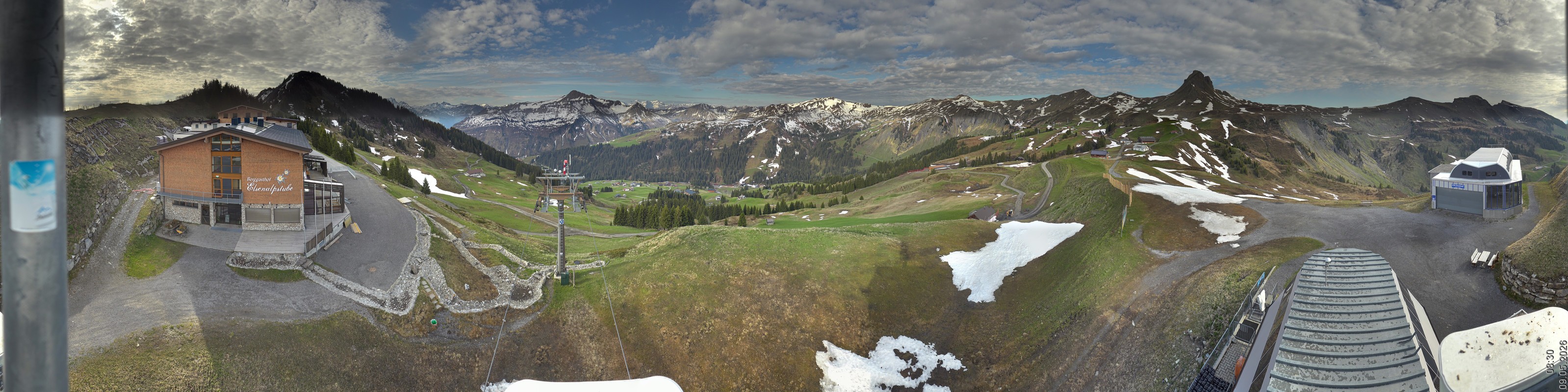 Archiv Foto Panorama Webcam Damüls an der Elsenalpstube