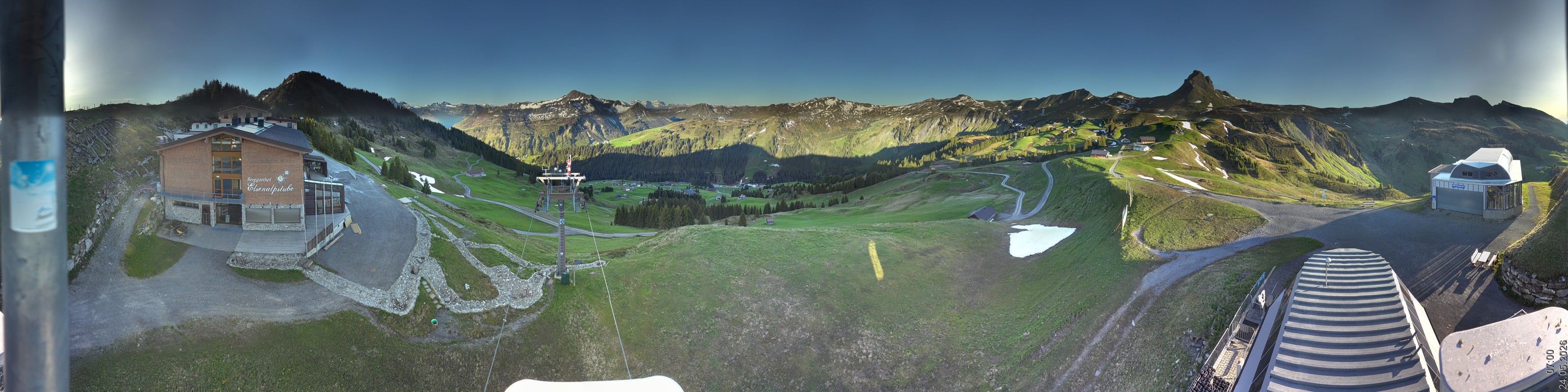 Archiv Foto Panorama Webcam Damüls an der Elsenalpstube