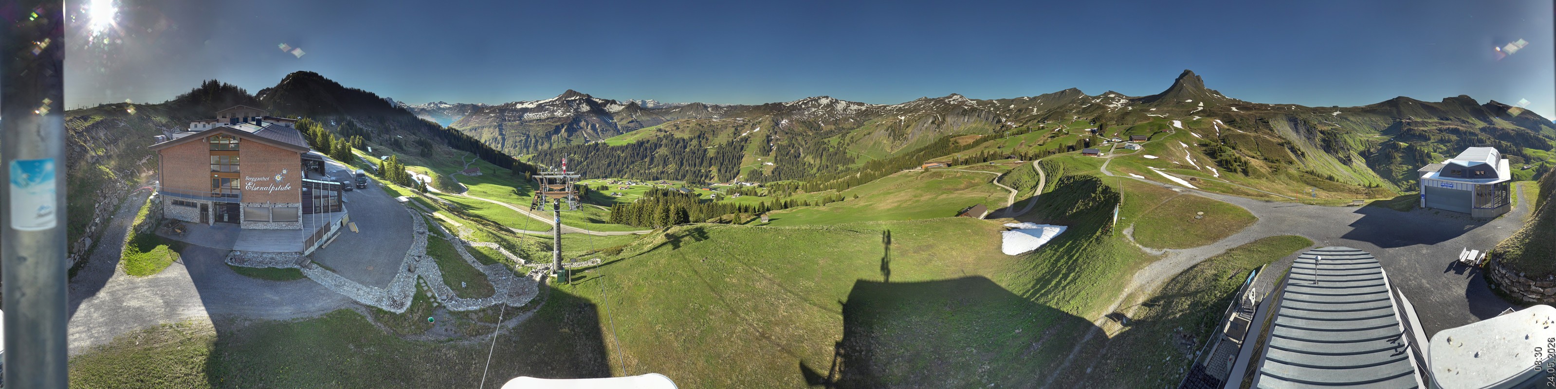 Archiv Foto Panorama Webcam Damüls an der Elsenalpstube