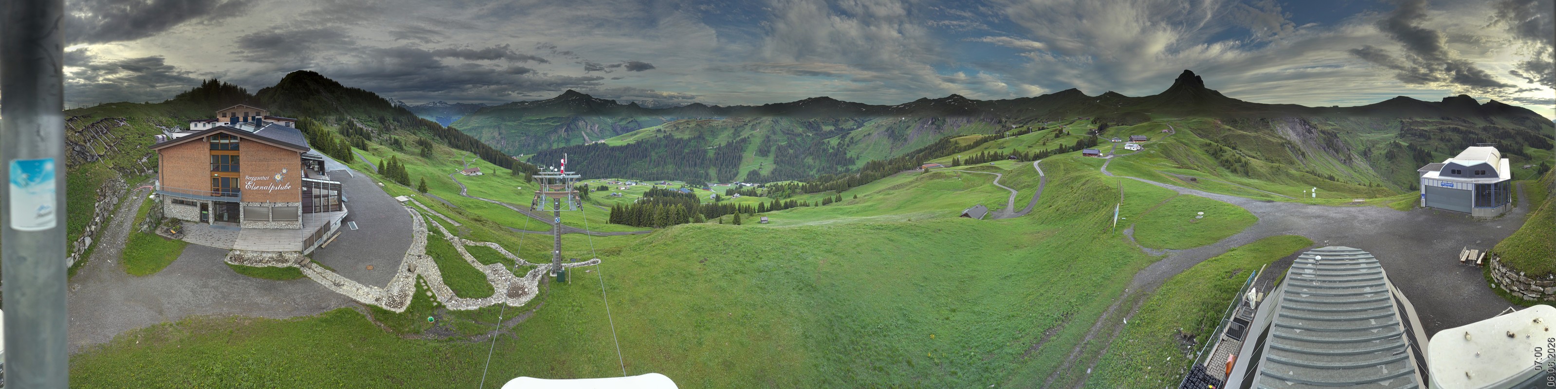 Archiv Foto Panorama Webcam Damüls an der Elsenalpstube