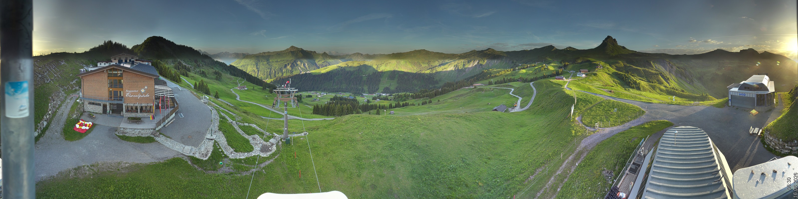 Archiv Foto Panorama Webcam Damüls an der Elsenalpstube