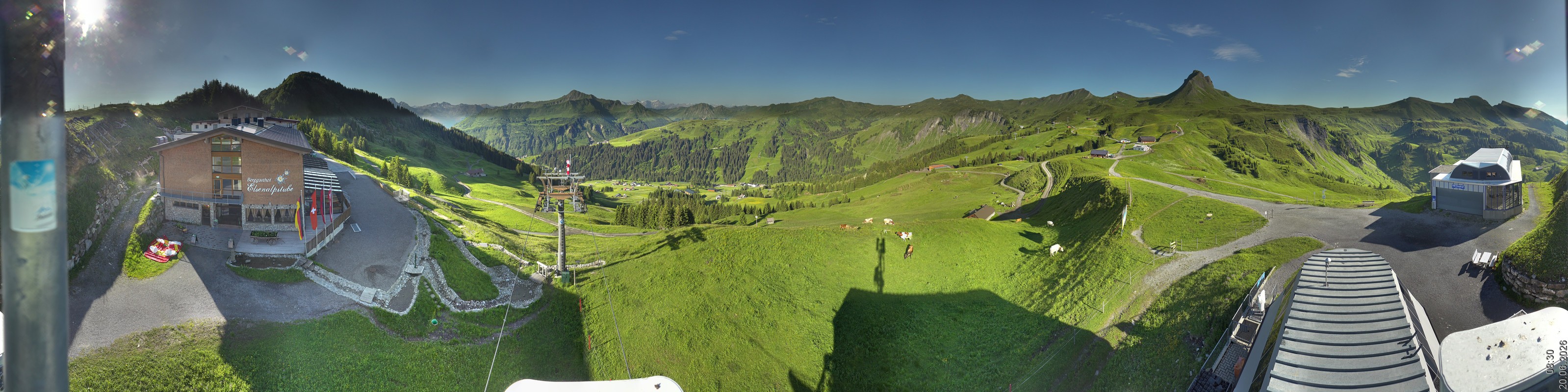 Archiv Foto Panorama Webcam Damüls an der Elsenalpstube