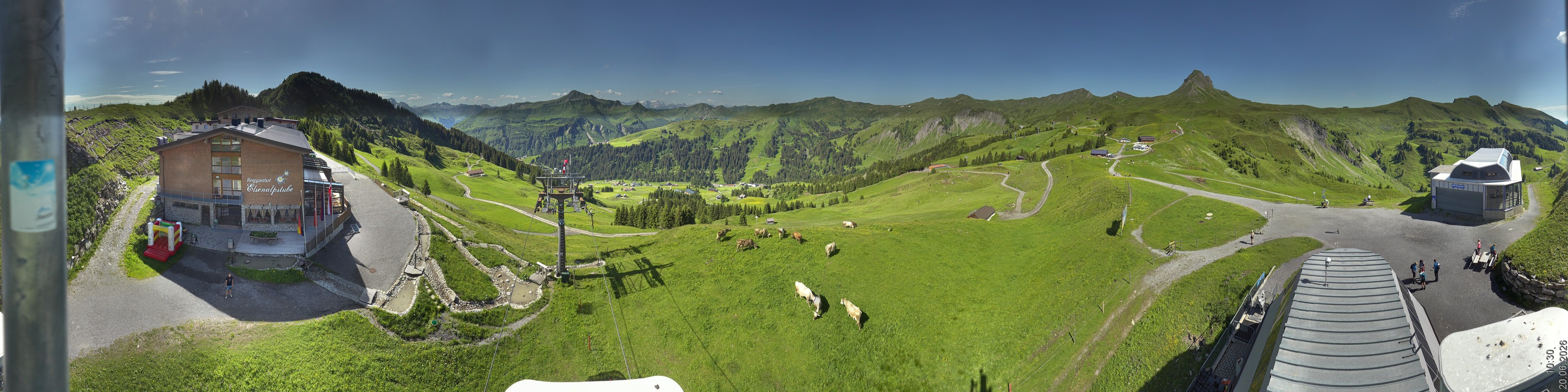 Archiv Foto Panorama Webcam Damüls an der Elsenalpstube