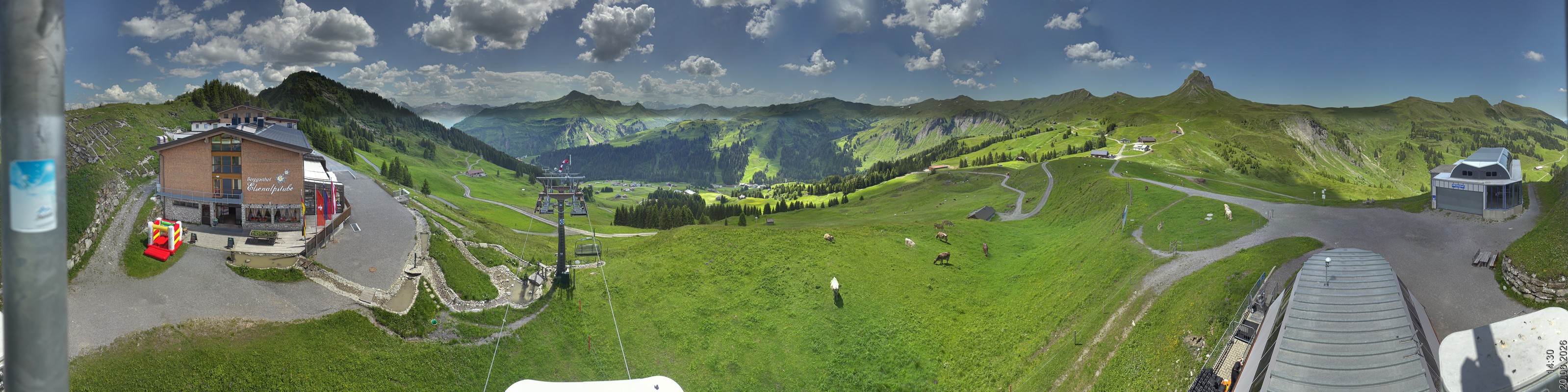 Archiv Foto Panorama Webcam Damüls an der Elsenalpstube
