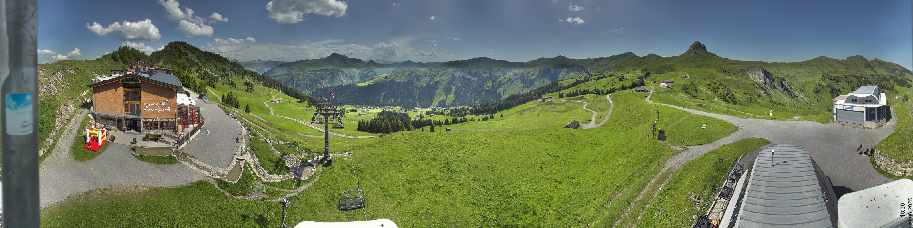 Archiv Foto Panorama Webcam Damüls an der Elsenalpstube