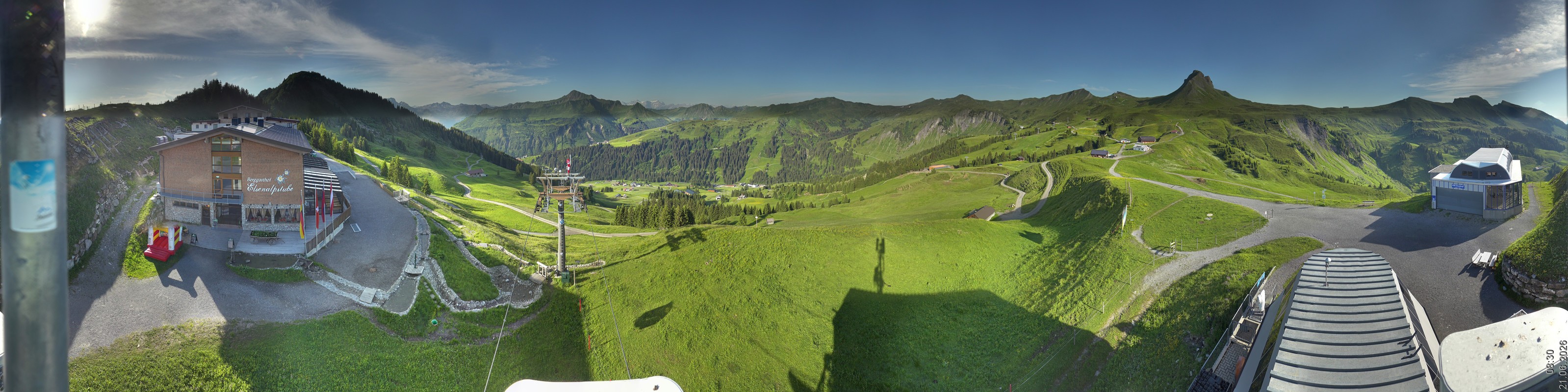 Archiv Foto Panorama Webcam Damüls an der Elsenalpstube