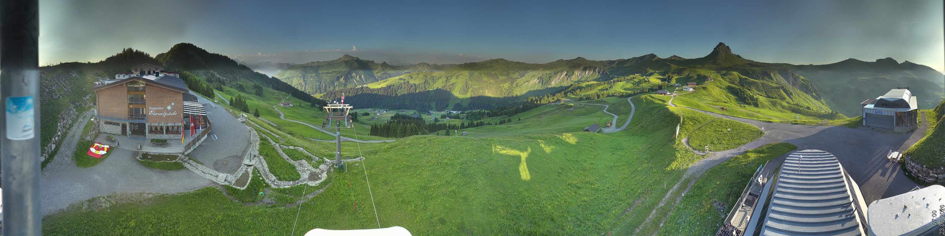 Archiv Foto Panorama Webcam Damüls an der Elsenalpstube