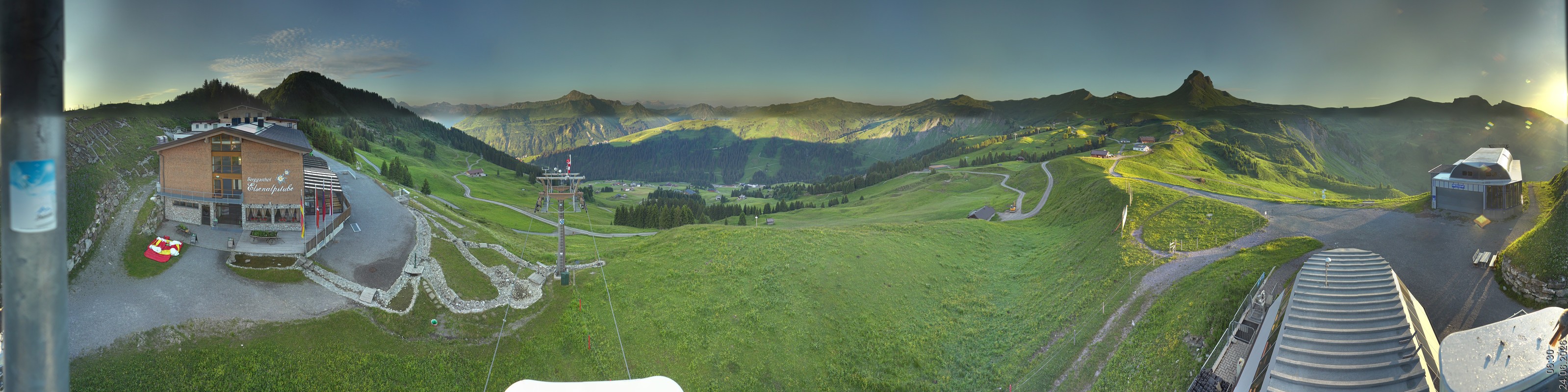Archiv Foto Panorama Webcam Damüls an der Elsenalpstube
