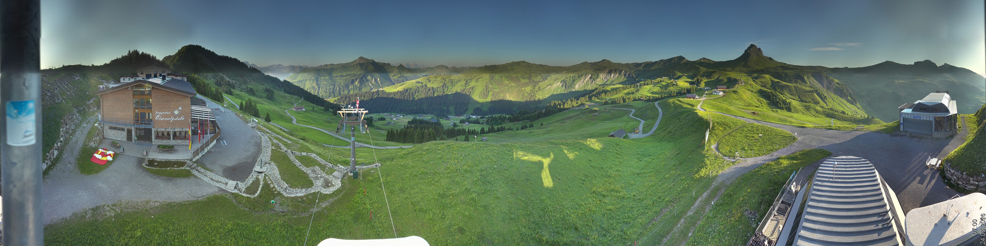 Archiv Foto Panorama Webcam Damüls an der Elsenalpstube