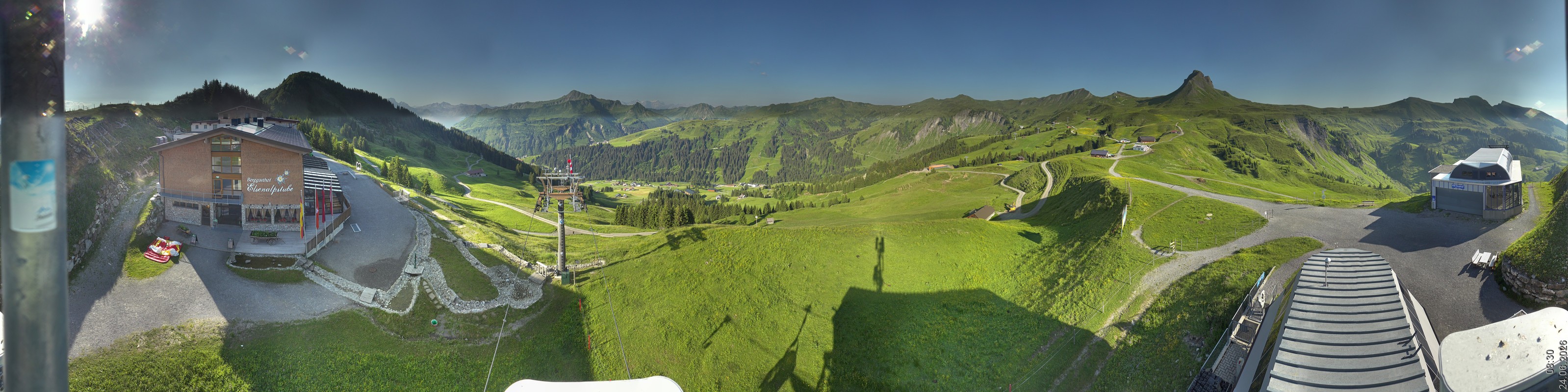 Archiv Foto Panorama Webcam Damüls an der Elsenalpstube