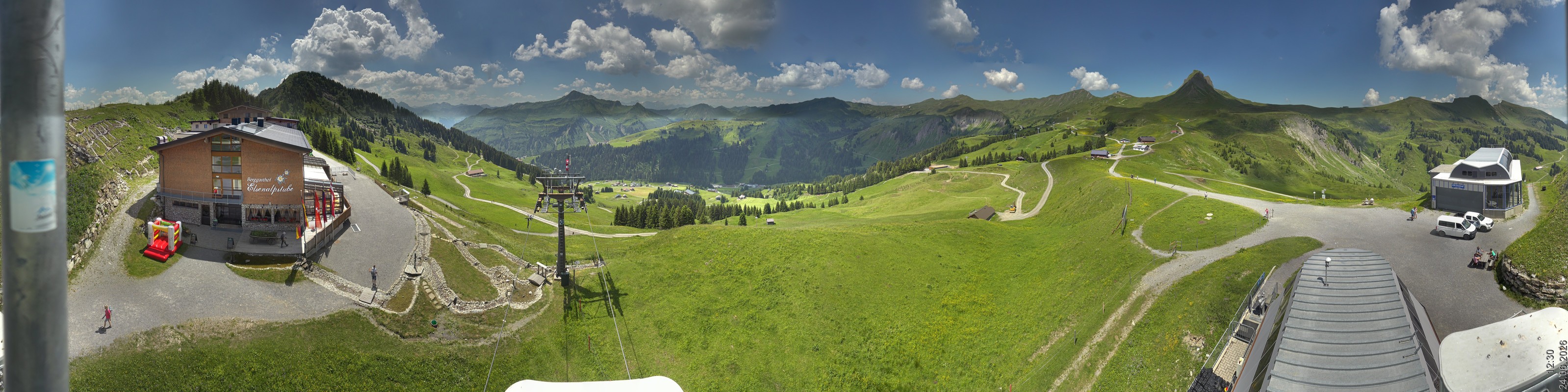 Archiv Foto Panorama Webcam Damüls an der Elsenalpstube
