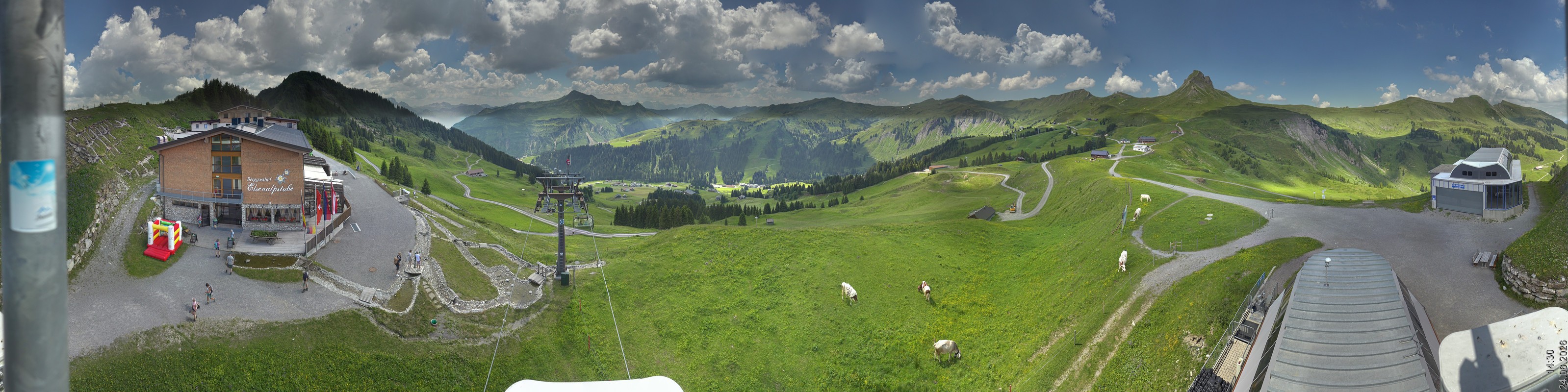 Archiv Foto Panorama Webcam Damüls an der Elsenalpstube