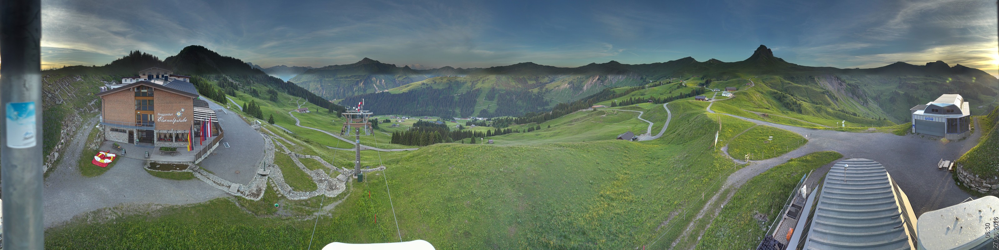 Archiv Foto Panorama Webcam Damüls an der Elsenalpstube