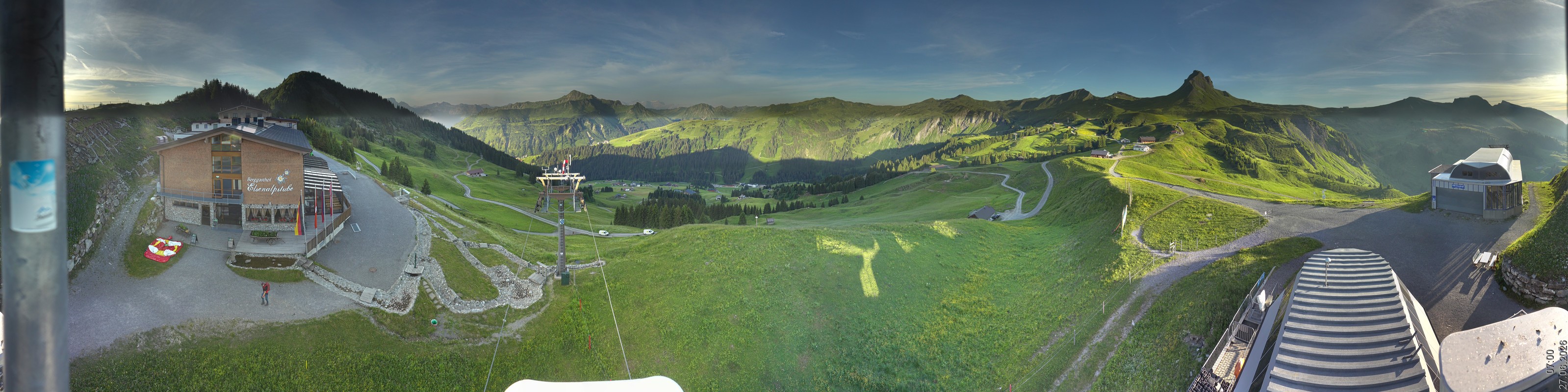 Archiv Foto Panorama Webcam Damüls an der Elsenalpstube