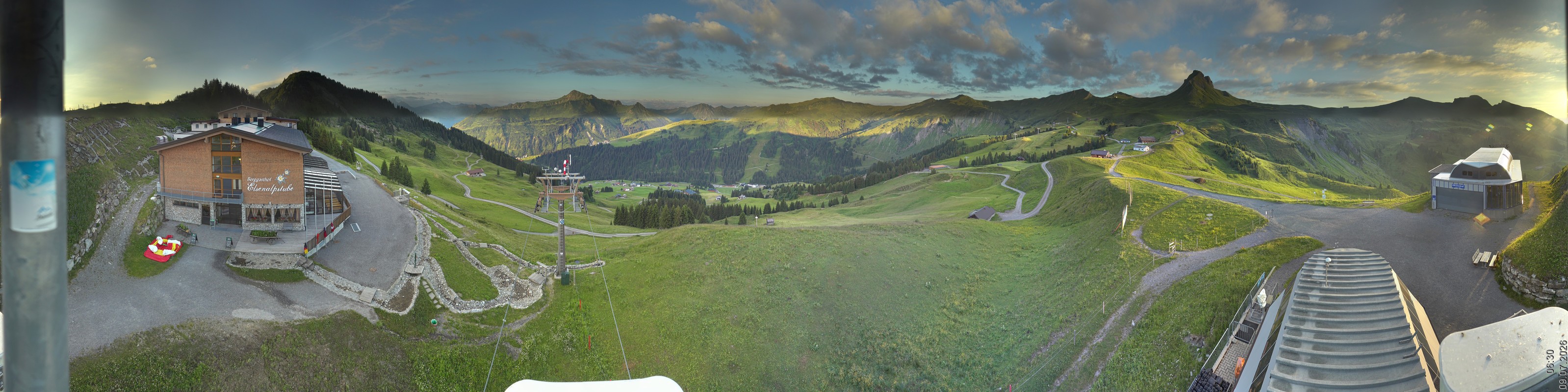 Archiv Foto Panorama Webcam Damüls an der Elsenalpstube