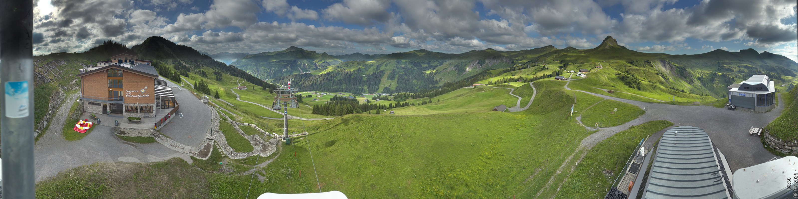 Archiv Foto Panorama Webcam Damüls an der Elsenalpstube