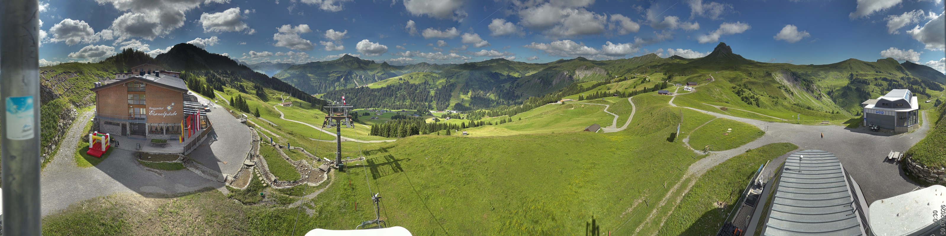 Archiv Foto Panorama Webcam Damüls an der Elsenalpstube
