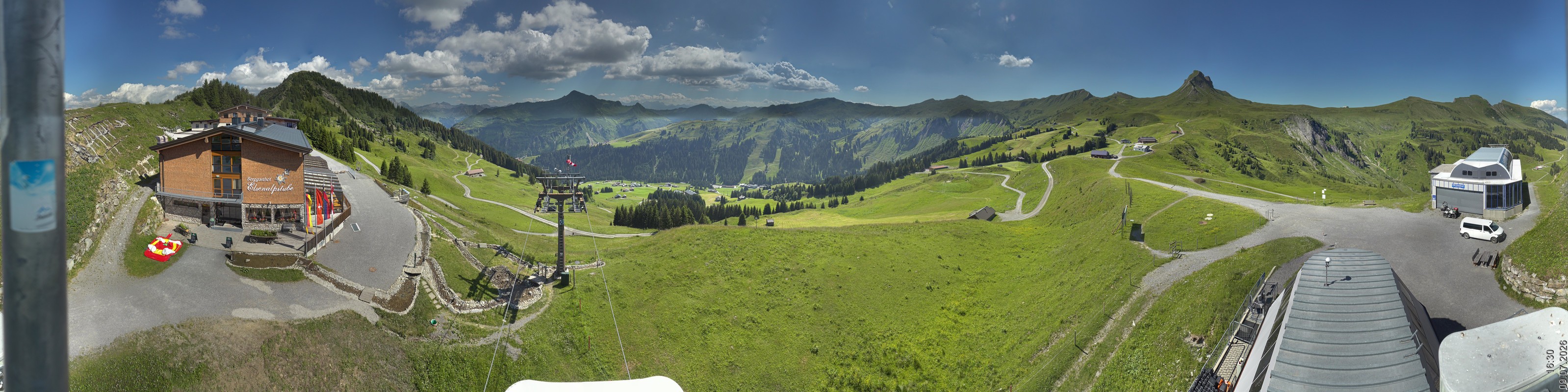 Archiv Foto Panorama Webcam Damüls an der Elsenalpstube