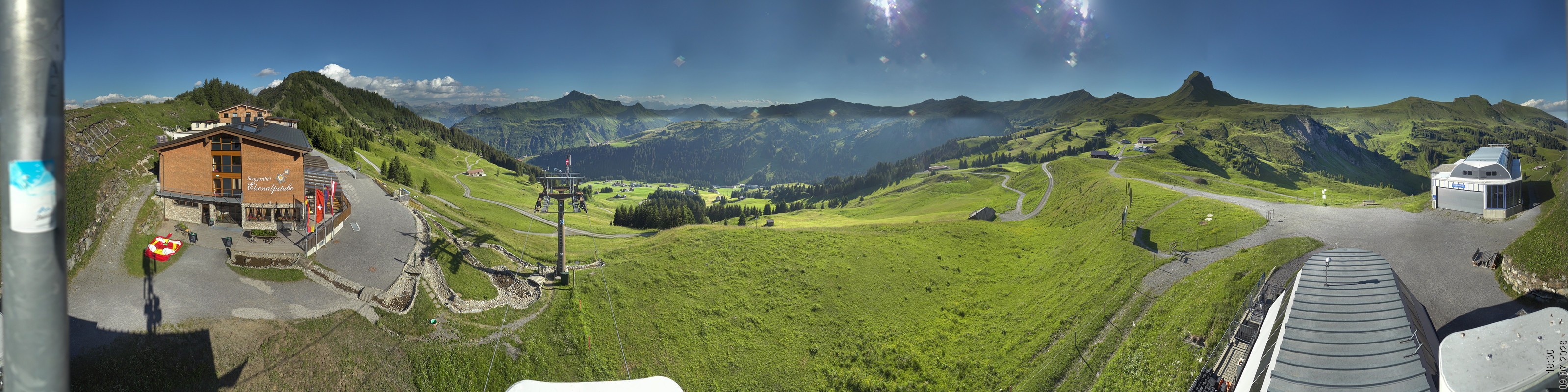 Archiv Foto Panorama Webcam Damüls an der Elsenalpstube