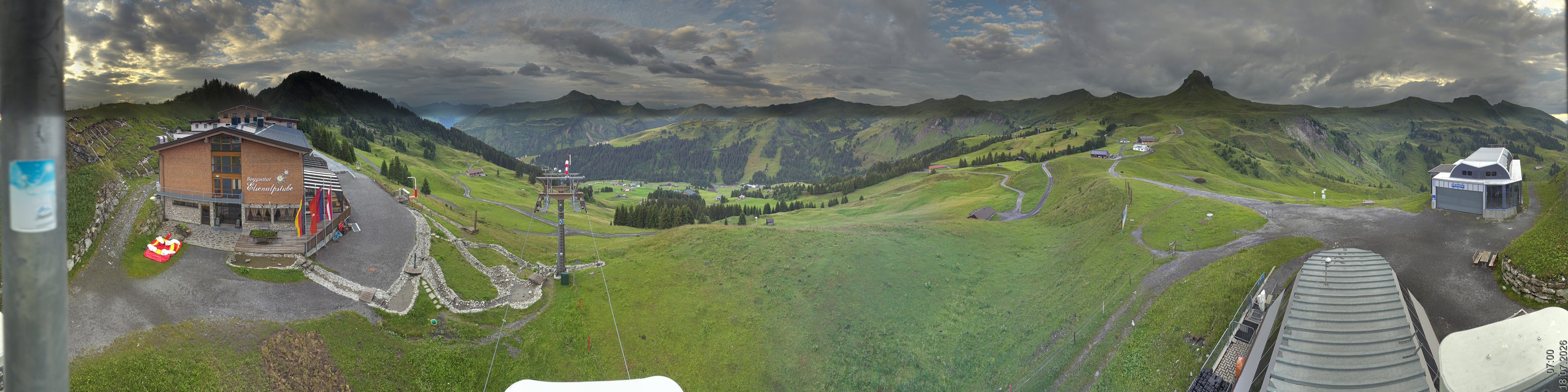Archiv Foto Panorama Webcam Damüls an der Elsenalpstube