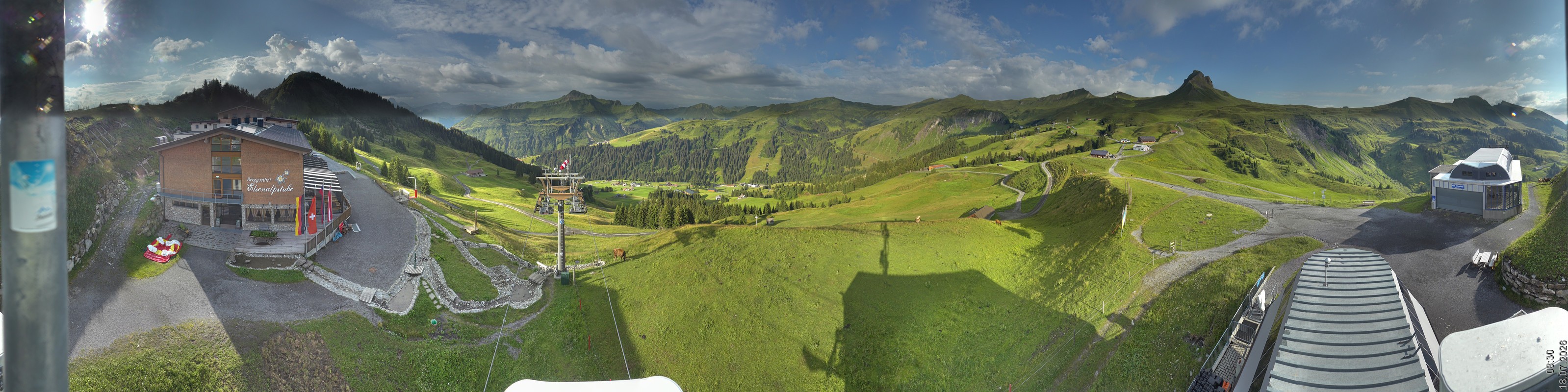 Archiv Foto Panorama Webcam Damüls an der Elsenalpstube