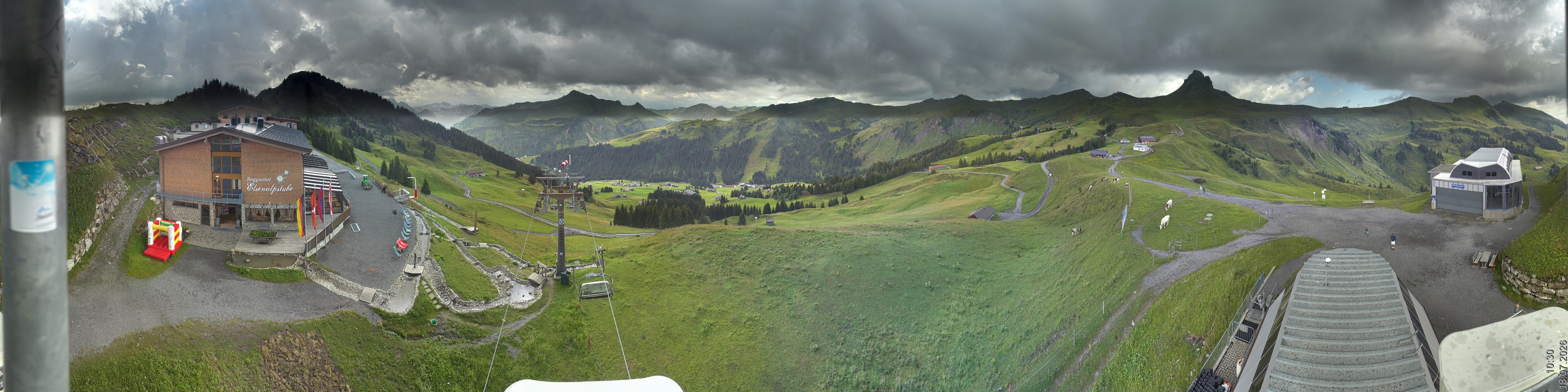 Archiv Foto Panorama Webcam Damüls an der Elsenalpstube