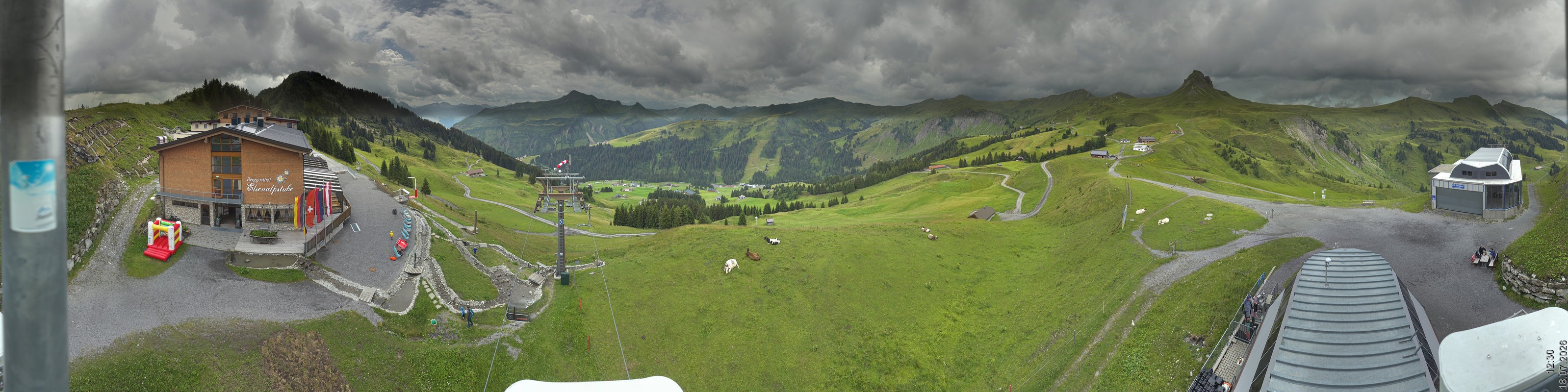 Archiv Foto Panorama Webcam Damüls an der Elsenalpstube