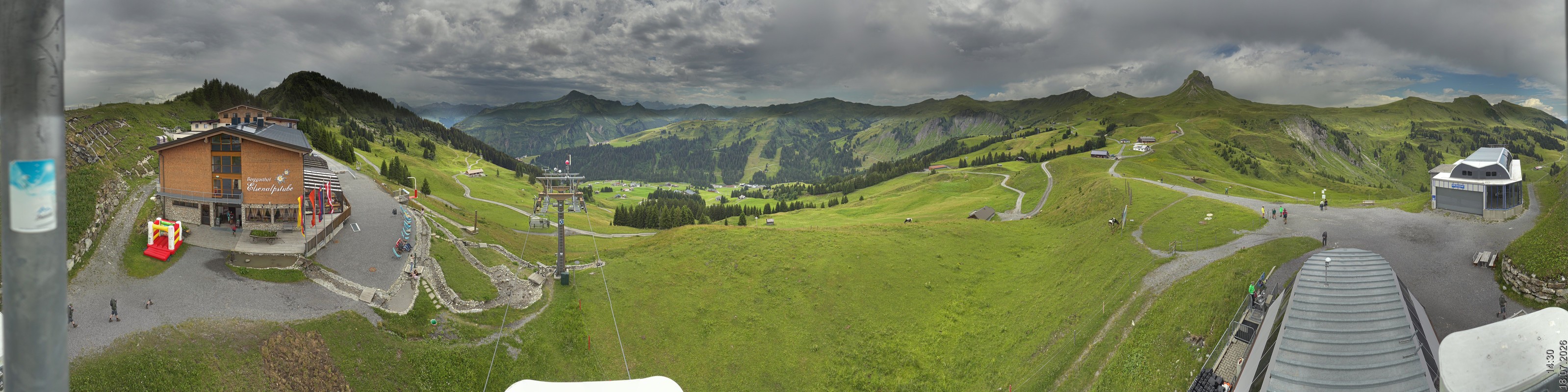 Archiv Foto Panorama Webcam Damüls an der Elsenalpstube