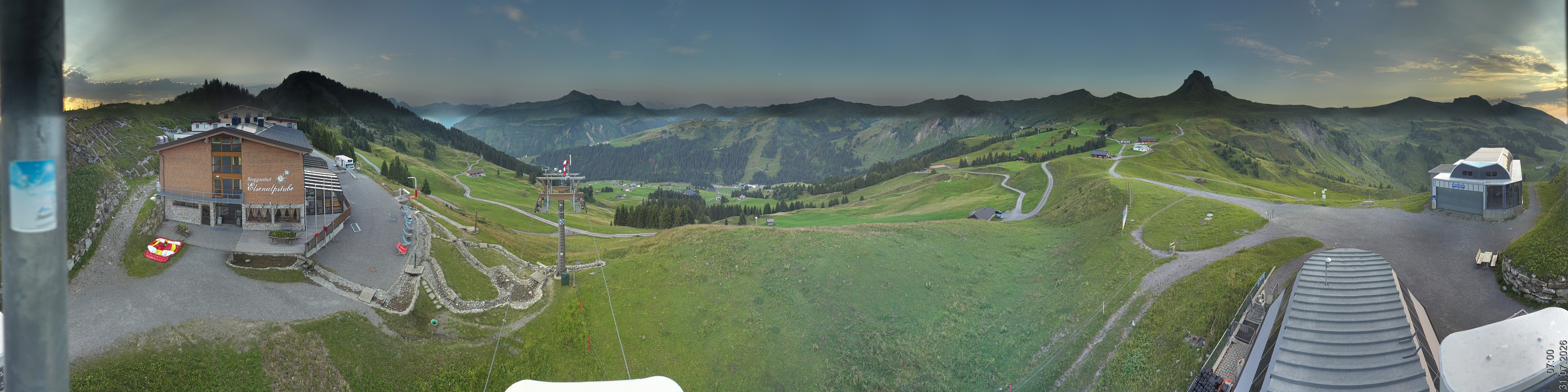Archiv Foto Panorama Webcam Damüls an der Elsenalpstube