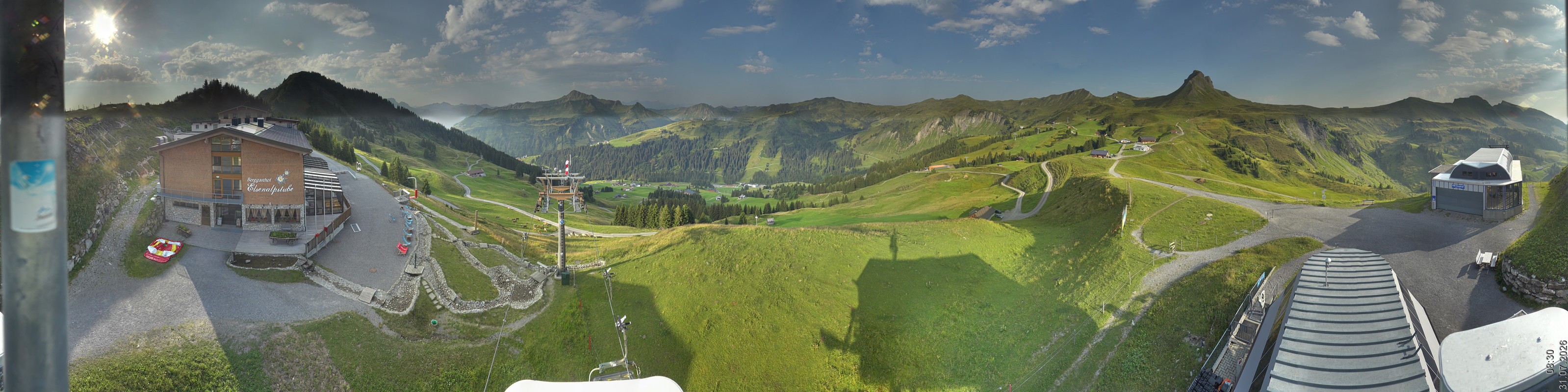 Archiv Foto Panorama Webcam Damüls an der Elsenalpstube