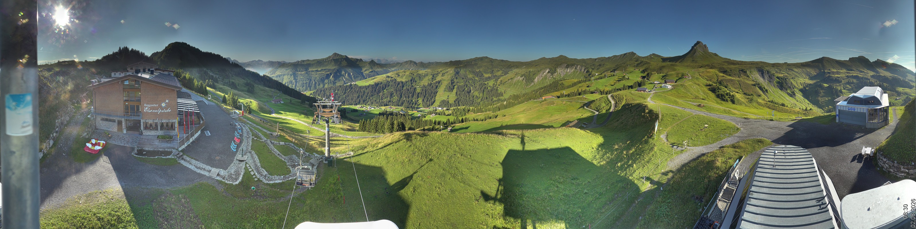 Archiv Foto Panorama Webcam Damüls an der Elsenalpstube