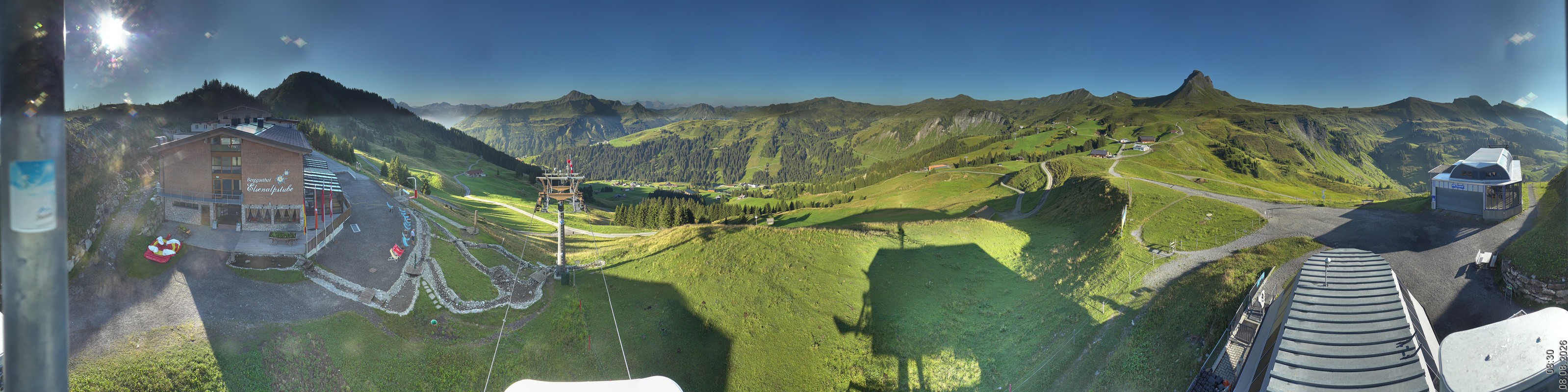 Archiv Foto Panorama Webcam Damüls an der Elsenalpstube