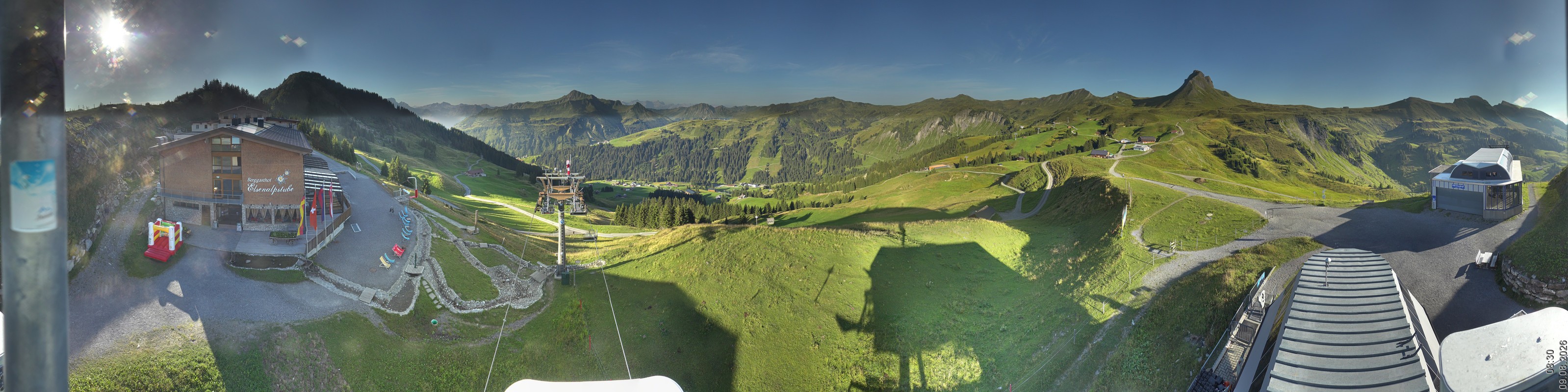 Archiv Foto Panorama Webcam Damüls an der Elsenalpstube