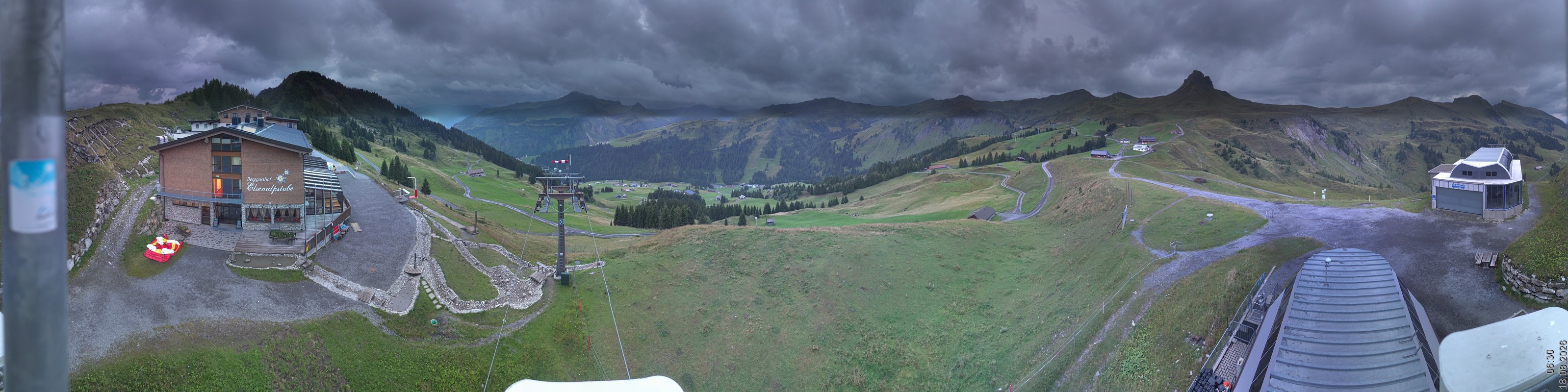 Archiv Foto Panorama Webcam Damüls an der Elsenalpstube