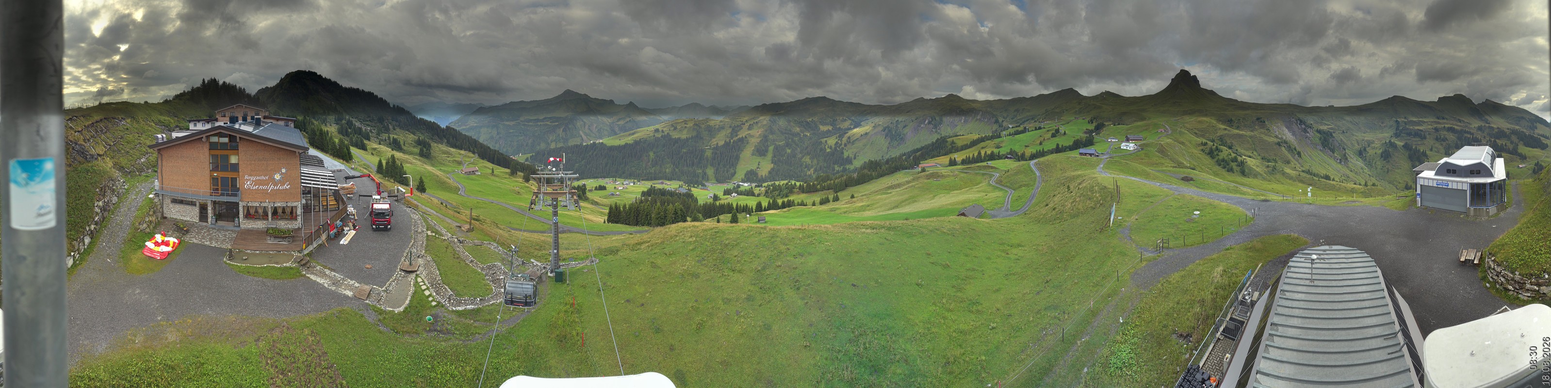 Archiv Foto Panorama Webcam Damüls an der Elsenalpstube