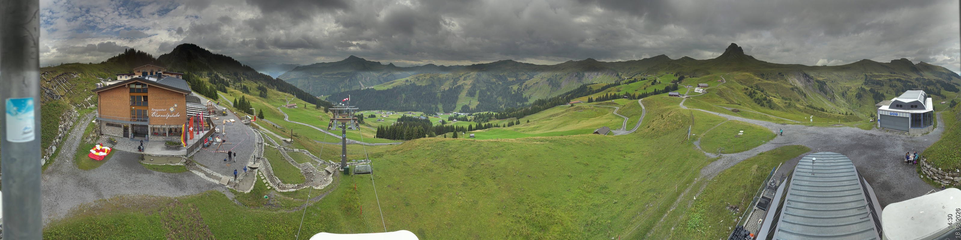 Archiv Foto Panorama Webcam Damüls an der Elsenalpstube