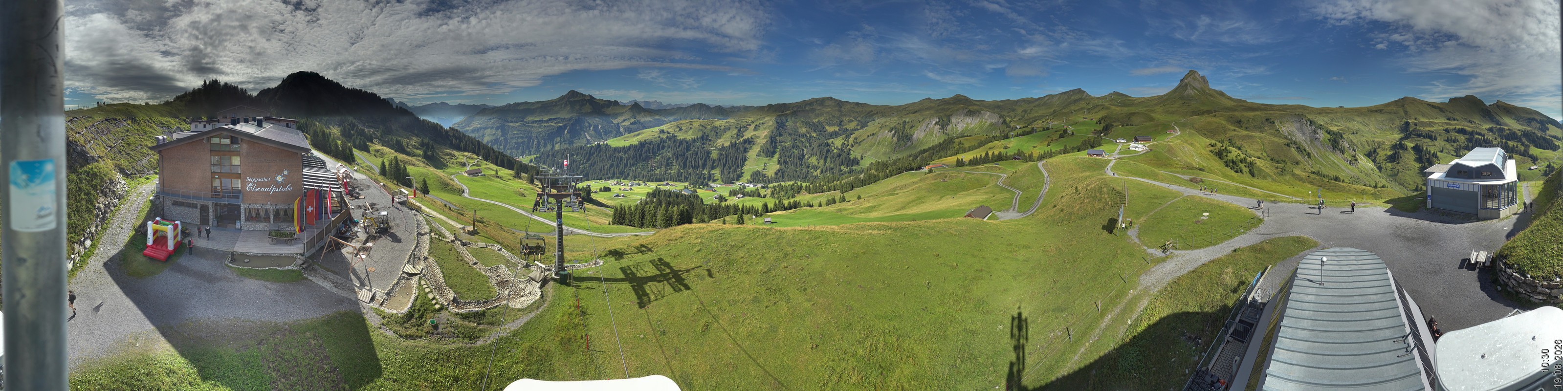Archiv Foto Panorama Webcam Damüls an der Elsenalpstube