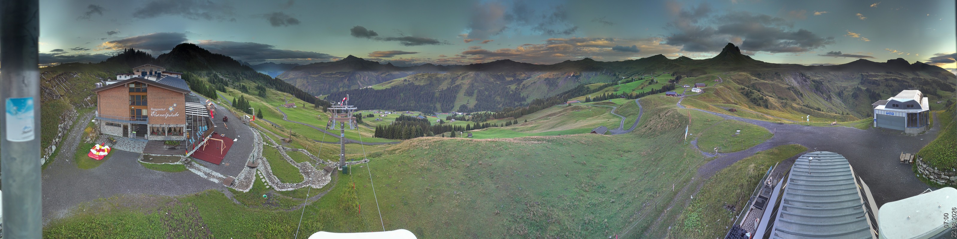 Archiv Foto Panorama Webcam Damüls an der Elsenalpstube